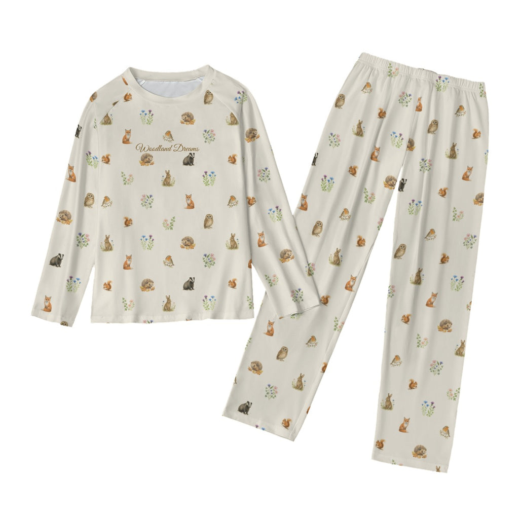 Damen Pyjama „Woodland Dreams“ – Langarm Schlafanzug im Wrendale Stil