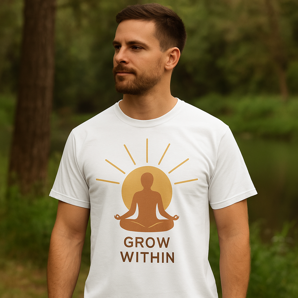 Achtsamkeits-T-Shirt – Grow Within Motiv für innere Stärke