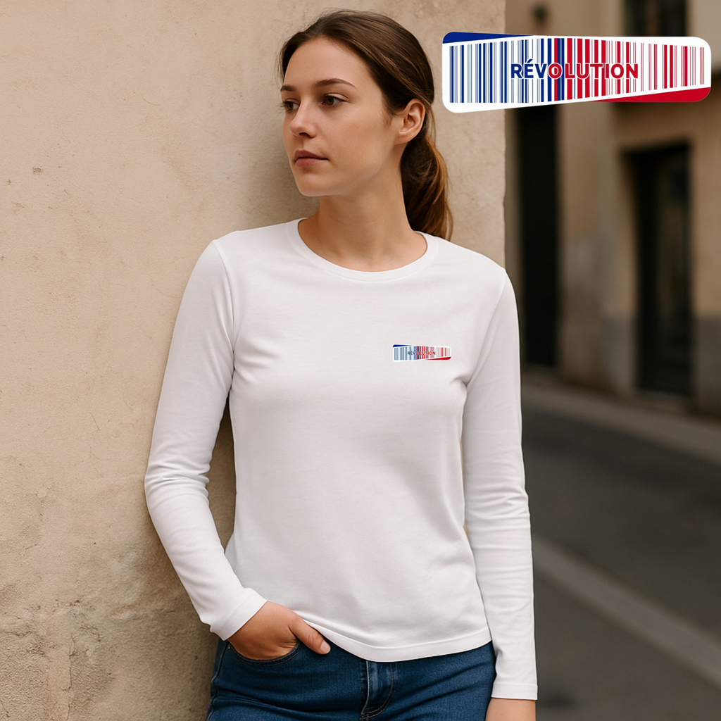 RÉVOLUTION – Damen Langarmshirt | Bio Baumwolle | Französischer Stil