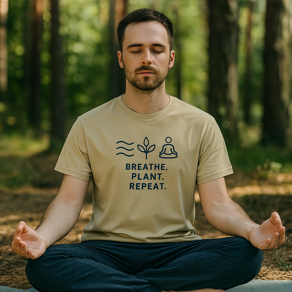 BREATHE. PLANT. REPEAT. – Nachhaltiges Statement T-Shirt